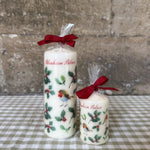 Load image into Gallery viewer, Holly &amp; Robin Pillar Candle
