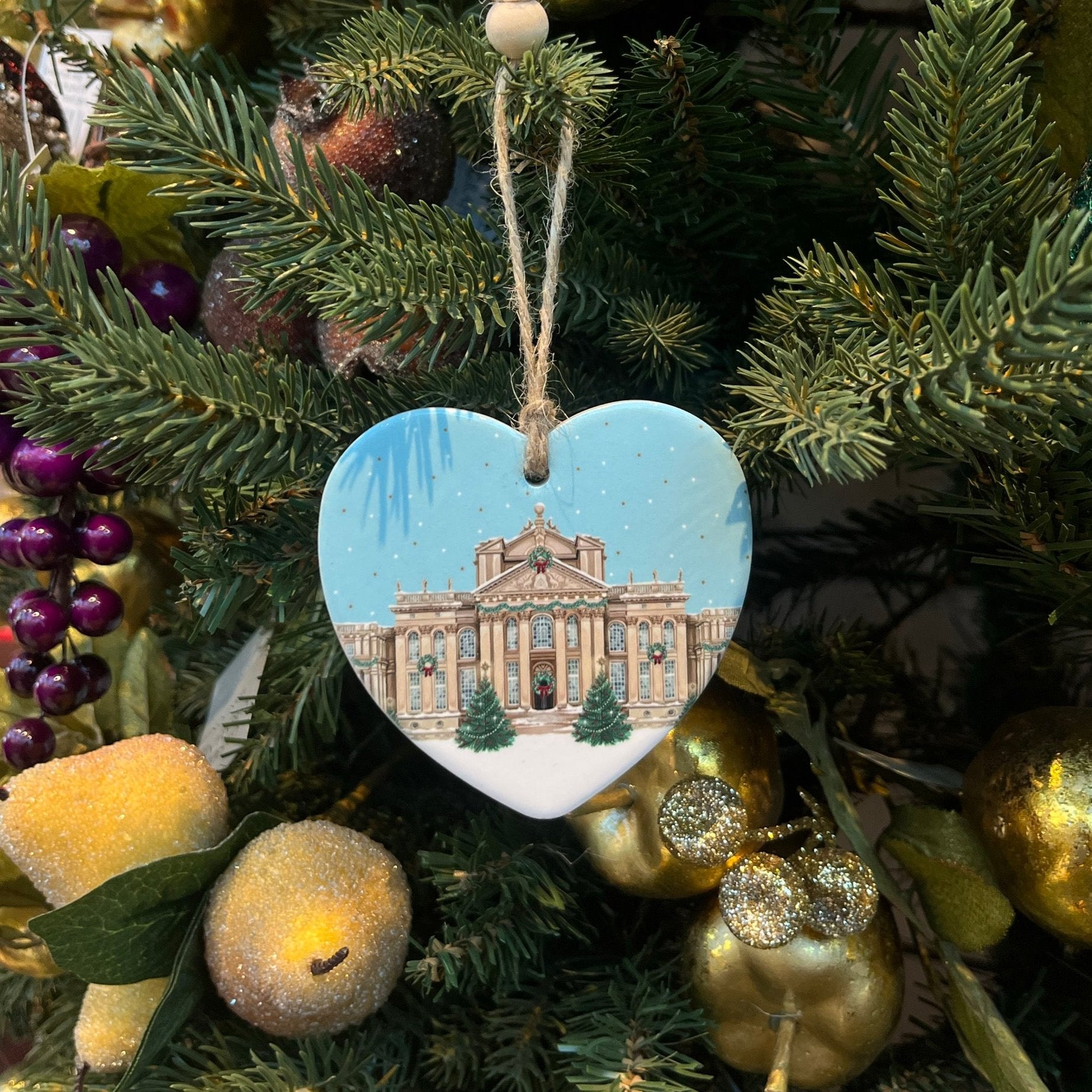 Blenheim Palace Heart Christmas Decoration