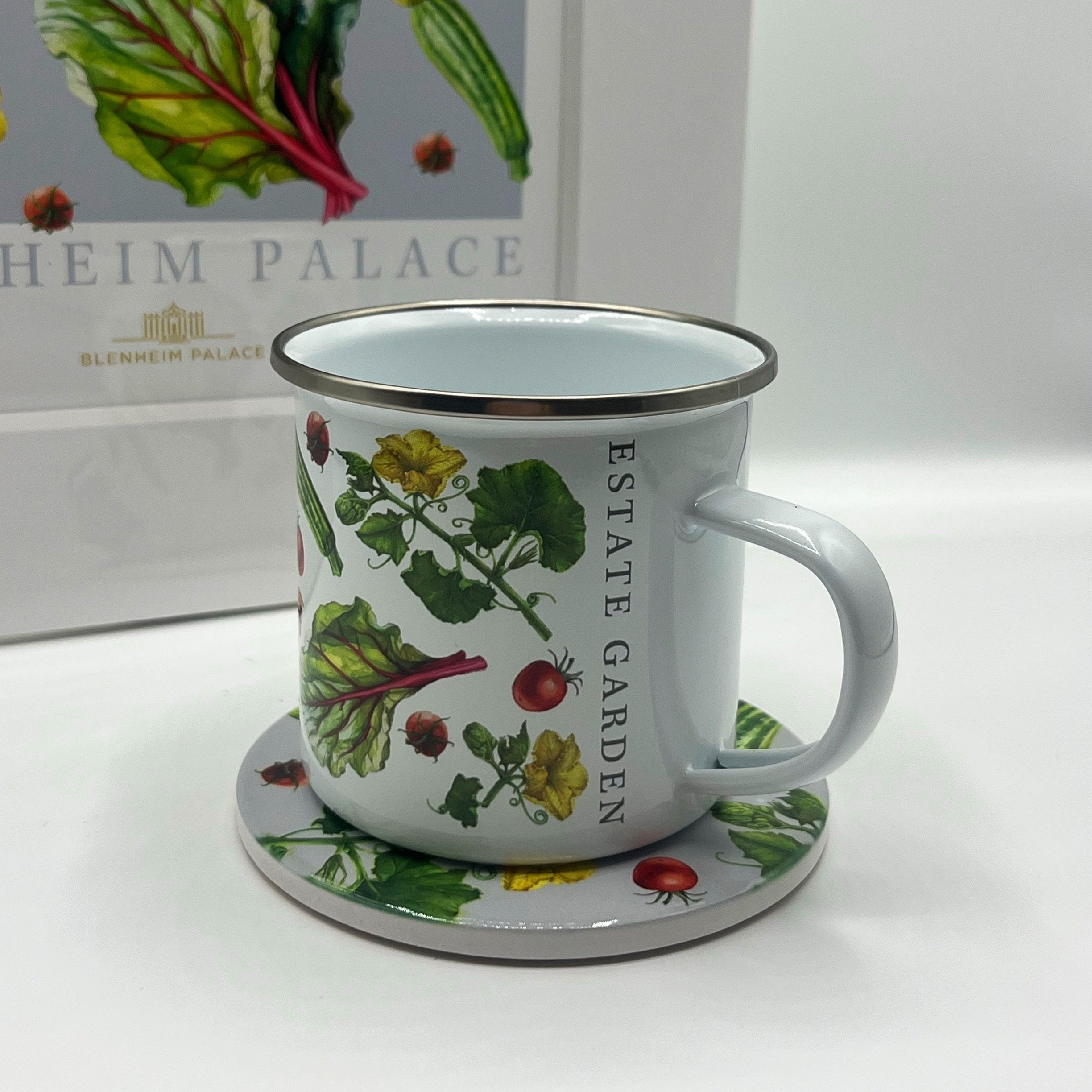 Courgette Print Enamel Mug