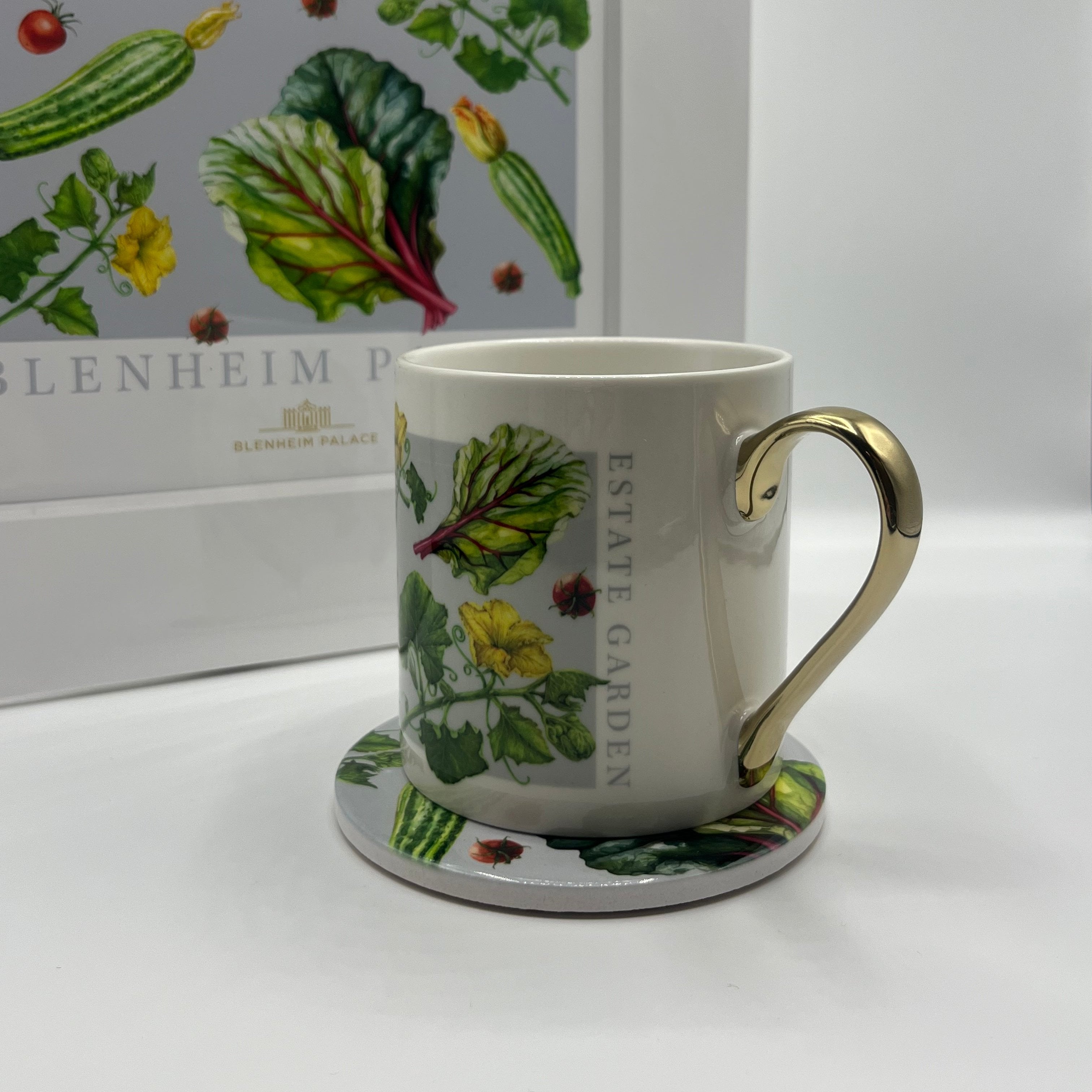 Courgette Print Bone China Mug